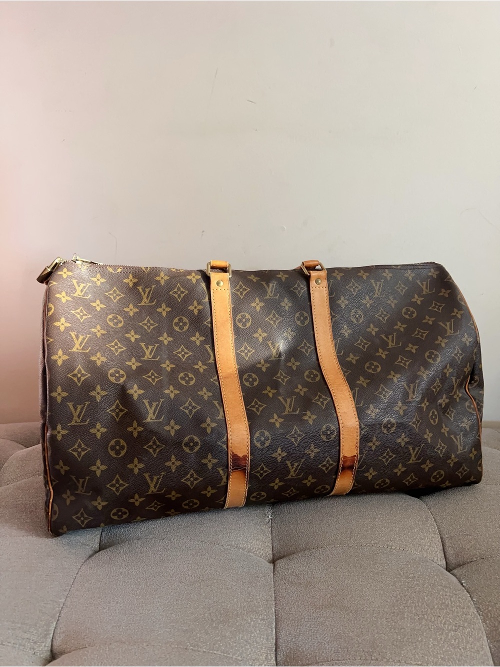 Louis Vuitton Monogram Keepall Bandouliere 55 Vintage